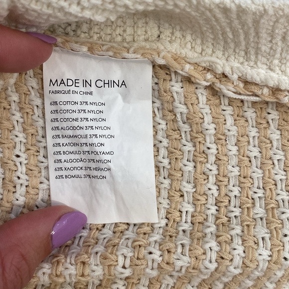 Club Monaco | Stitchy Tunic Tank | Khaki Multi | Size XS - Picture 10 of 10